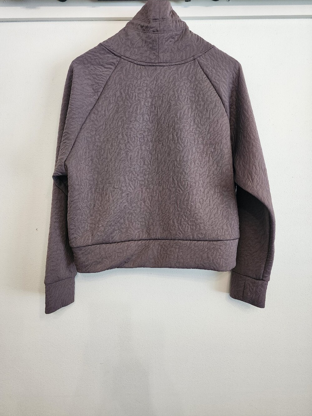 Juicy Couture Brown Textured Cowl Neck Pullover Jacket Long Sleeve Athleisure L - Picture 6 of 10